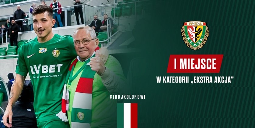 Śląsk Wrocław wygrał Konkurs Klubowy Ekstraklasy w kategorii „Ekstra Akcja” 🥳

Nagroda została przyznana za inicjatywę <a href="/FPPokolen/">Fundacja Przyszłość Pokoleń</a> , zrealizowaną wspólnie z <a href="/SlaskWroclawPl/">Śląsk Wrocław</a> i <a href="/wcrs_wroclaw/">WCRS Wrocław</a> w ramach obchodów Międzynarodowego Dnia Osób Starszych. 

Więcej: facebook.com/photo?fbid=661…