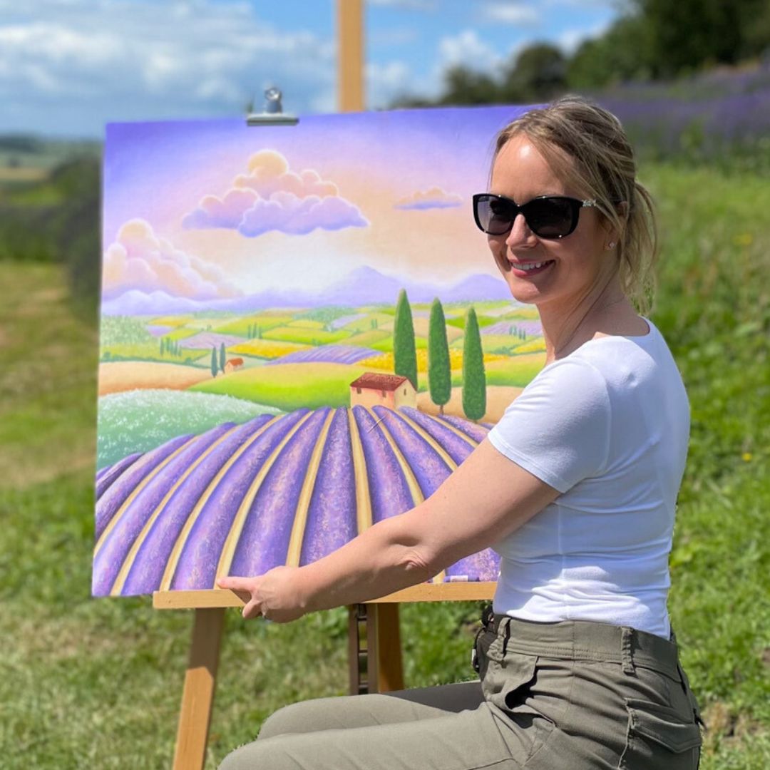 lucypittawayart's tweet photo. LAVENDER FIELDS
Walking through the lavender fields, taking in that sweet perfume, you feel instantly calmed, like your troubles are melting away. Nature has a wonderful effect on the soul, leaving you feeling uplifted. 
#lucypittaway

SHOP ARTWORK: https://t.co/QjiDbnYWVs https://t.co/9rgMBvAJBE