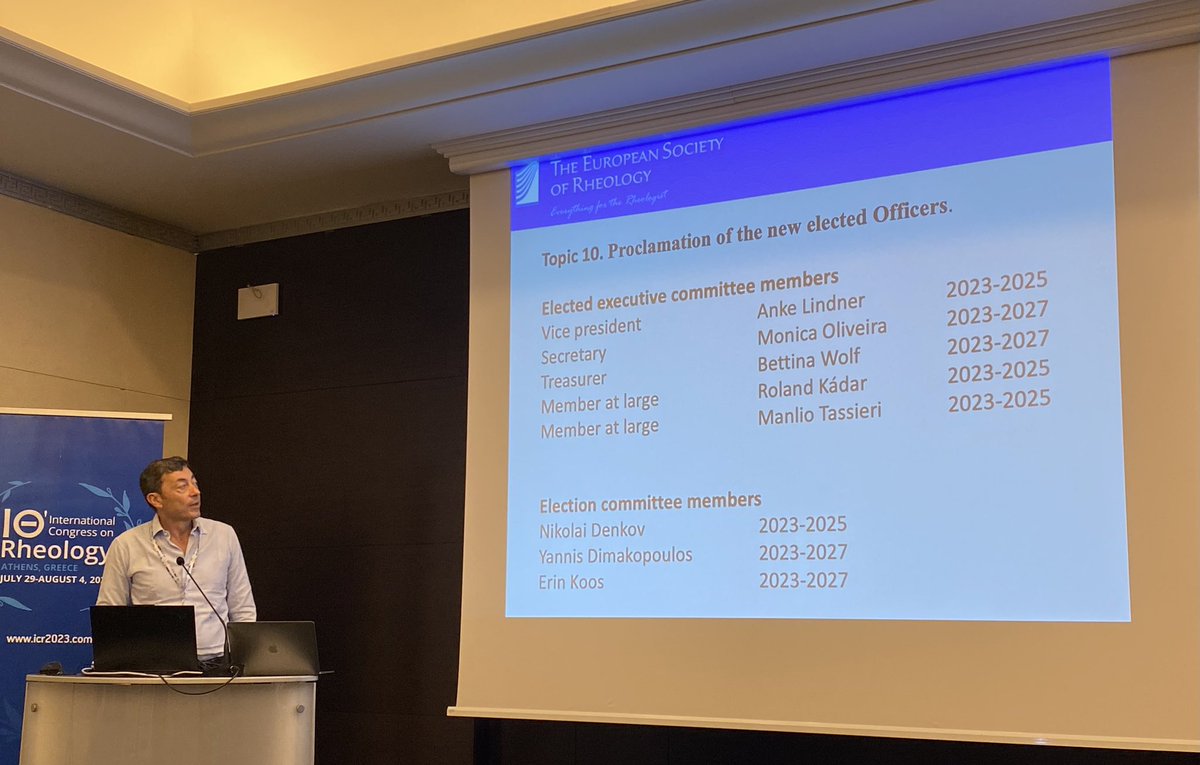 ManlioTassieri's tweet image. The official #proclamation at the #ESR 🤩
#Rheology