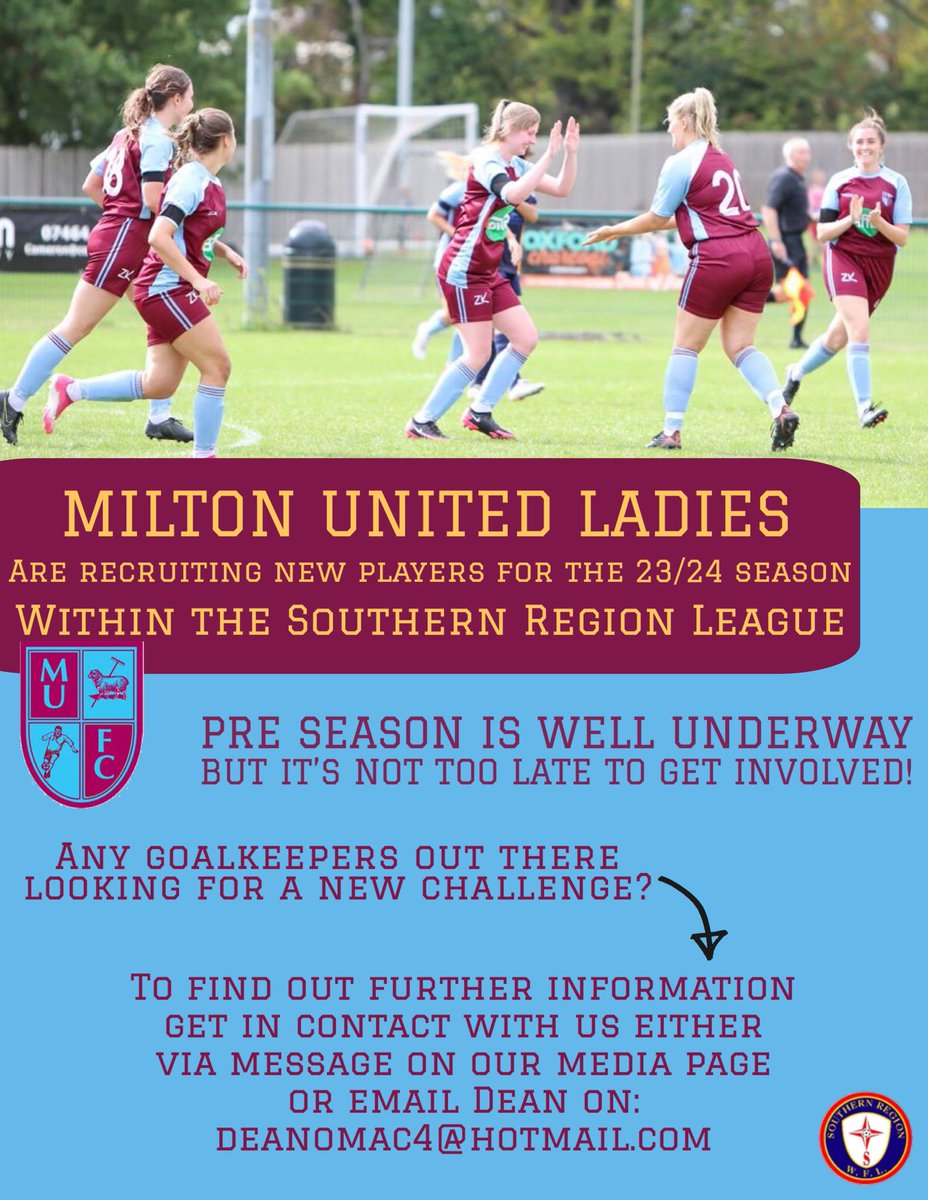 Pre season is well underway the ladies are working hard to build on last season! We are still looking for players to add to the squad, if you are an outfield player or a goalkeeper looking for a new challenge in Tier 6, get in touch👍🏼⚽️#ladiesfootball #tier6 #preseason <a href="/SthRgnWFL/">SRWFL</a>