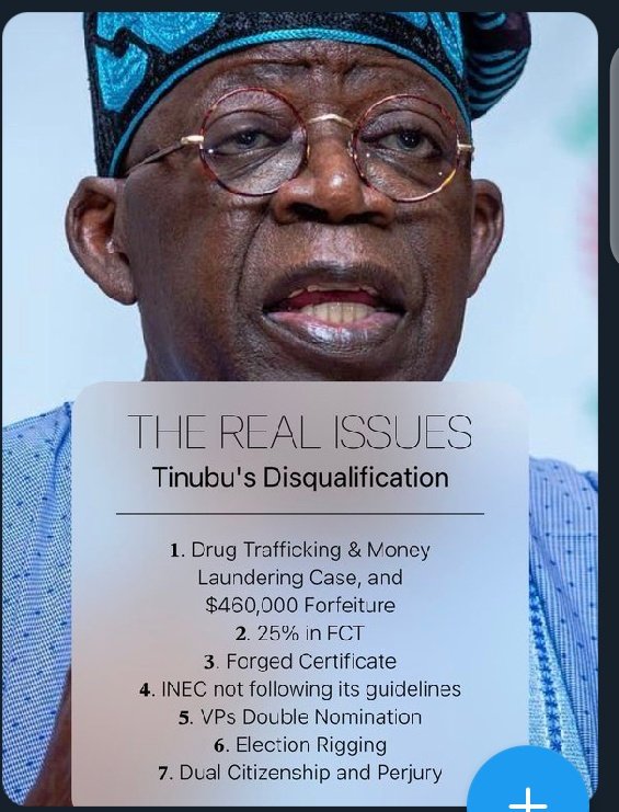 madona1996's tweet photo. The faces of coup plotters in Nigeria on the 25th of February 2023.
#MessageToTheJudicary
#TinubuIsACoupPlotter
#TinubuMUSTbeDisqualified
#TinubuTheDrugDealerConfirmed
#PeterObiWonThe2023Election
#AllEyesOnTheJudiciary https://t.co/DcBfFPPyXY