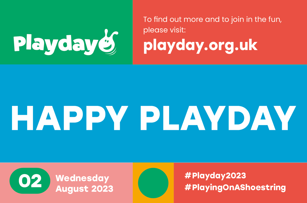 We are calling on everyone – parents, grandparents, carers, childcare providers and support staff across the UK to help make this Playday, and every day, an adventure!

To read our Playday 2023 media release visit:
playday.org.uk/uk-wide-campai…

#PlayingOnAShoestring #Playday2023