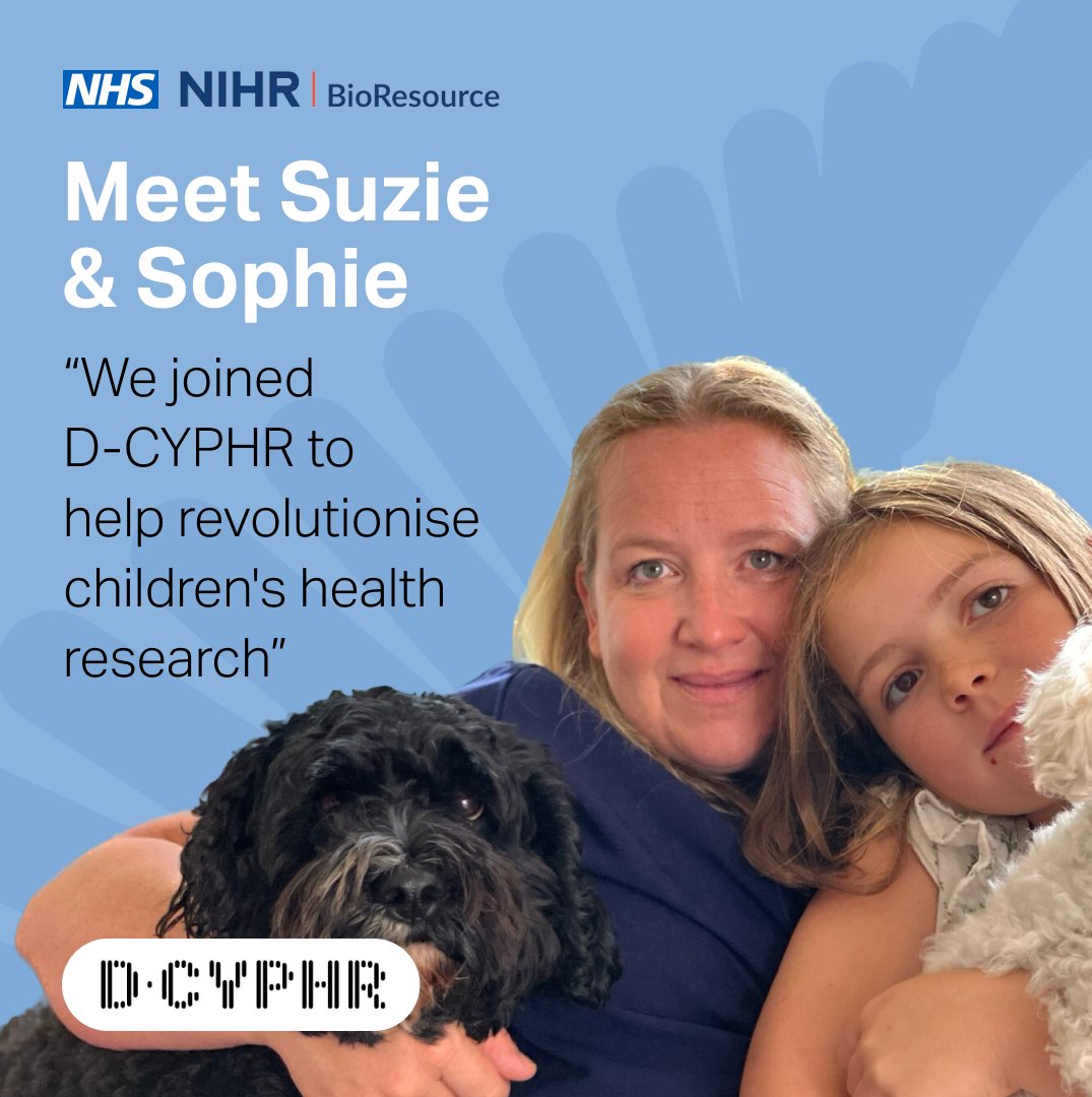 Driven by their own experiences, Suzie &amp; Sophie joined #DCYPHR to help with health research that will impact generations to come. Together, we can all make a difference. 💪

​​Join us: bit.ly/d_cyphr

 #NHS #NIHRBioResource
<a href="/NIHRtakepart/">Be Part of Research</a>
<a href="/annamoore1978/">Anna Moore</a>
<a href="/NatK1ngston/">Prof. Nathalie Kingston</a>