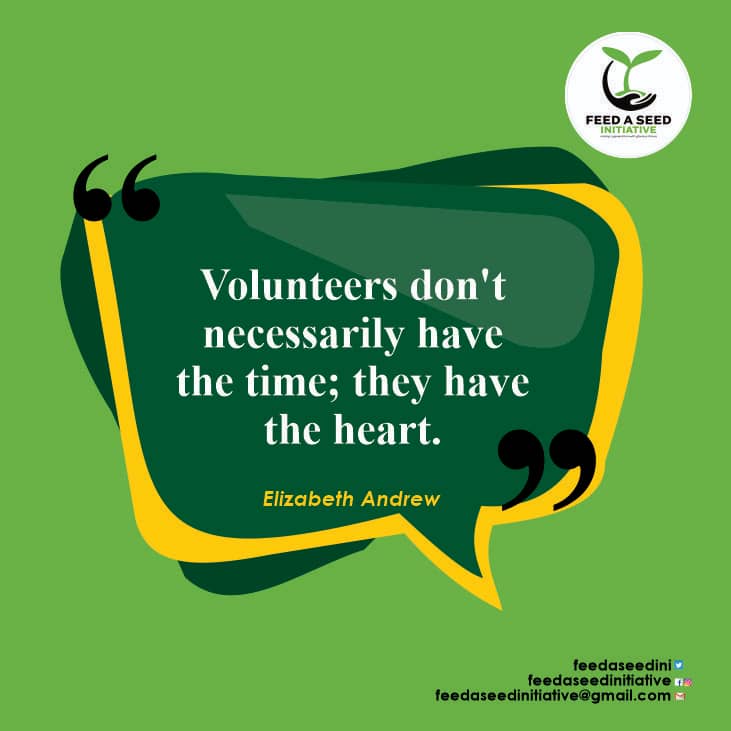 Feedaseedini's tweet image. "Volunteers don't necessarily have the time; they have the heart." - Elizabeth Andrew

#FeedASeedInitiative #ChildrenCharity #GivingBackTogether #NourishTheirDreams #HopeForKids #BrighterFutures #SupportingChildren #EmpoweringYoungLives #ShareTheLove #ChangingYoungLives