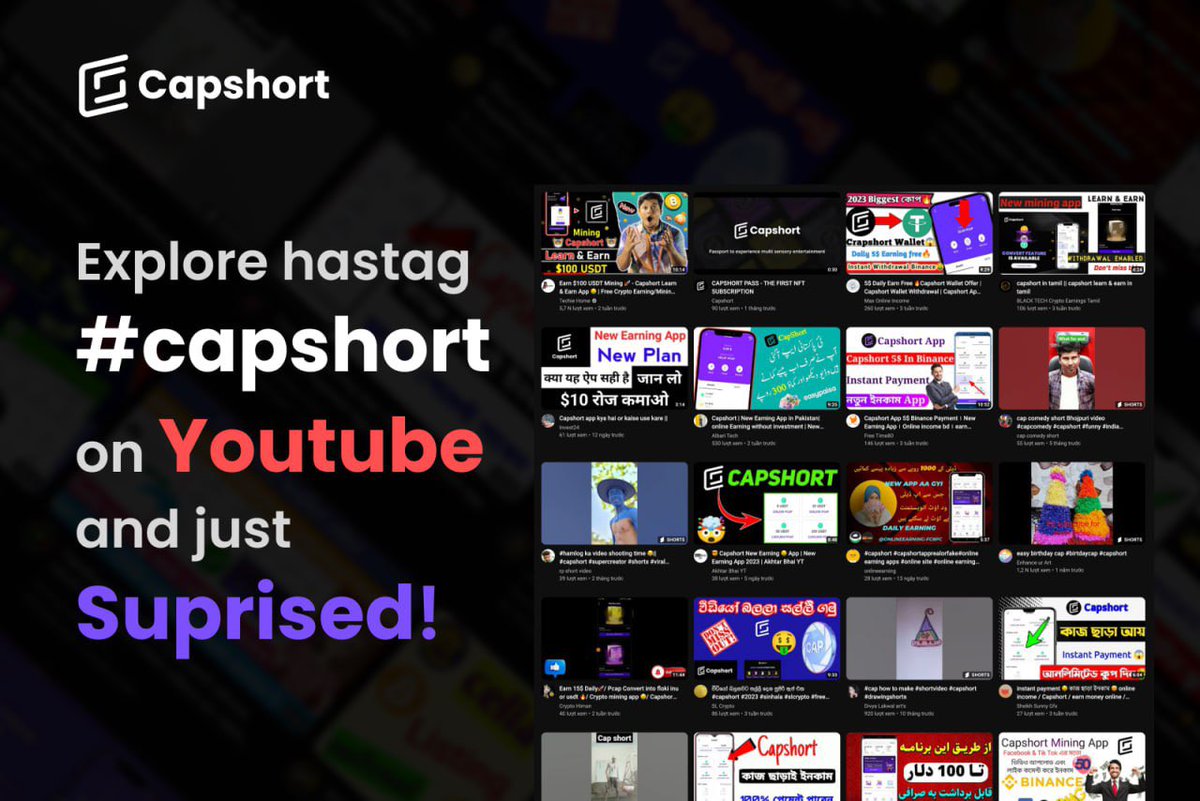 👀 Take a look with hashtag #capshort on Youtube and be surprised! 👀

There are many videos introducing Capshort, providing tutorials on how to use it, and creating really useful videos made by Capshort users. 📣🔥

Thank you for everyone's support. And don't forget to share