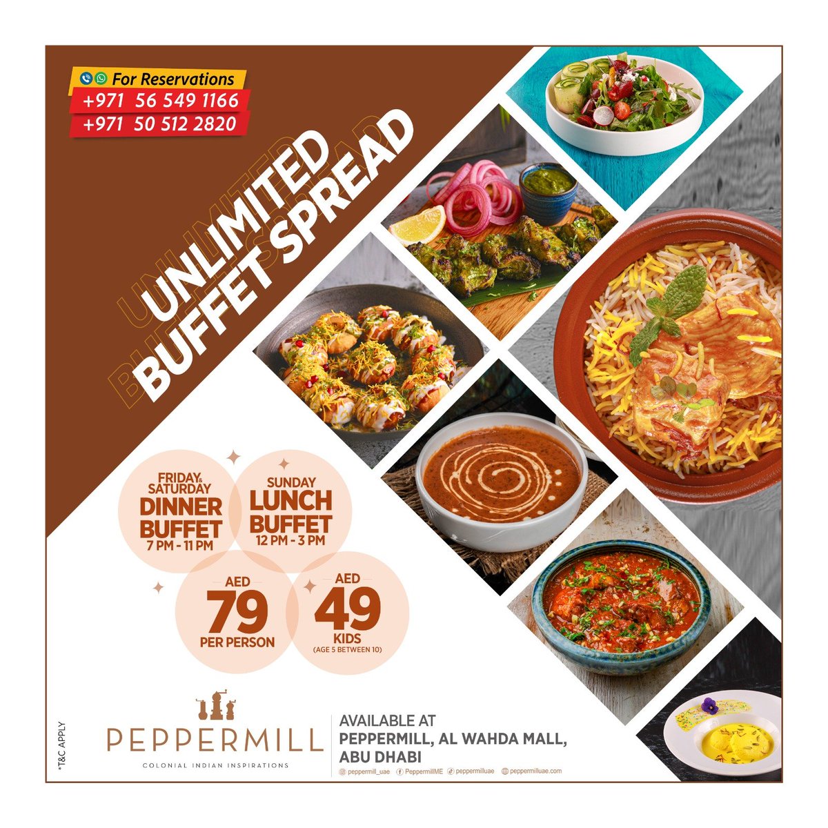 PeppermillUAE's tweet photo. Unlimited Buffet, Limitless Happiness 🍽️🍴🍨 ,Fill Your Plate with Joy and Flavor at Peppermill https://t.co/HrFXg98wAk