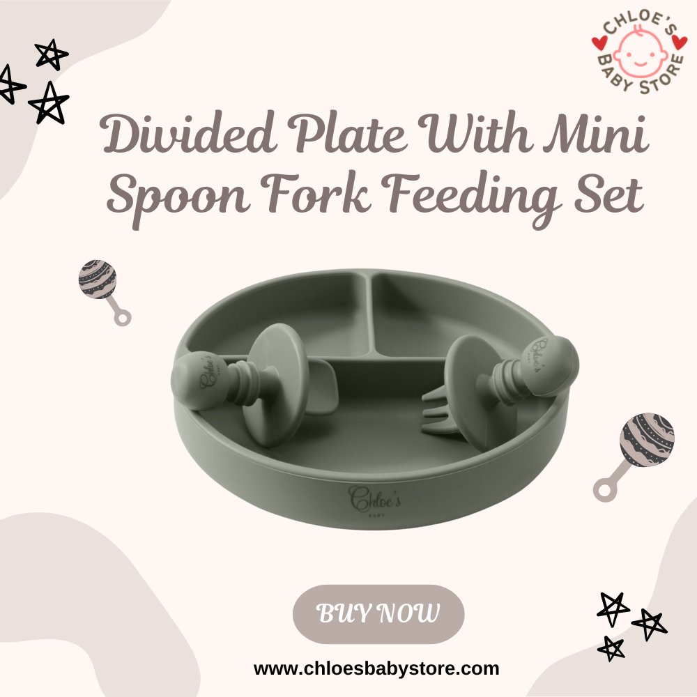 Mealtime harmony in every bite! Our Divided Plate with Mini Spoon Fork Feeding Set brings joy to little ones as they explore different flavors and textures. 

#BabyFeedingEssentials #USAparenting #USAbabyproducts #MealtimeJoy #BabyIndependentFeeding #ToddlersEating #USAfamily