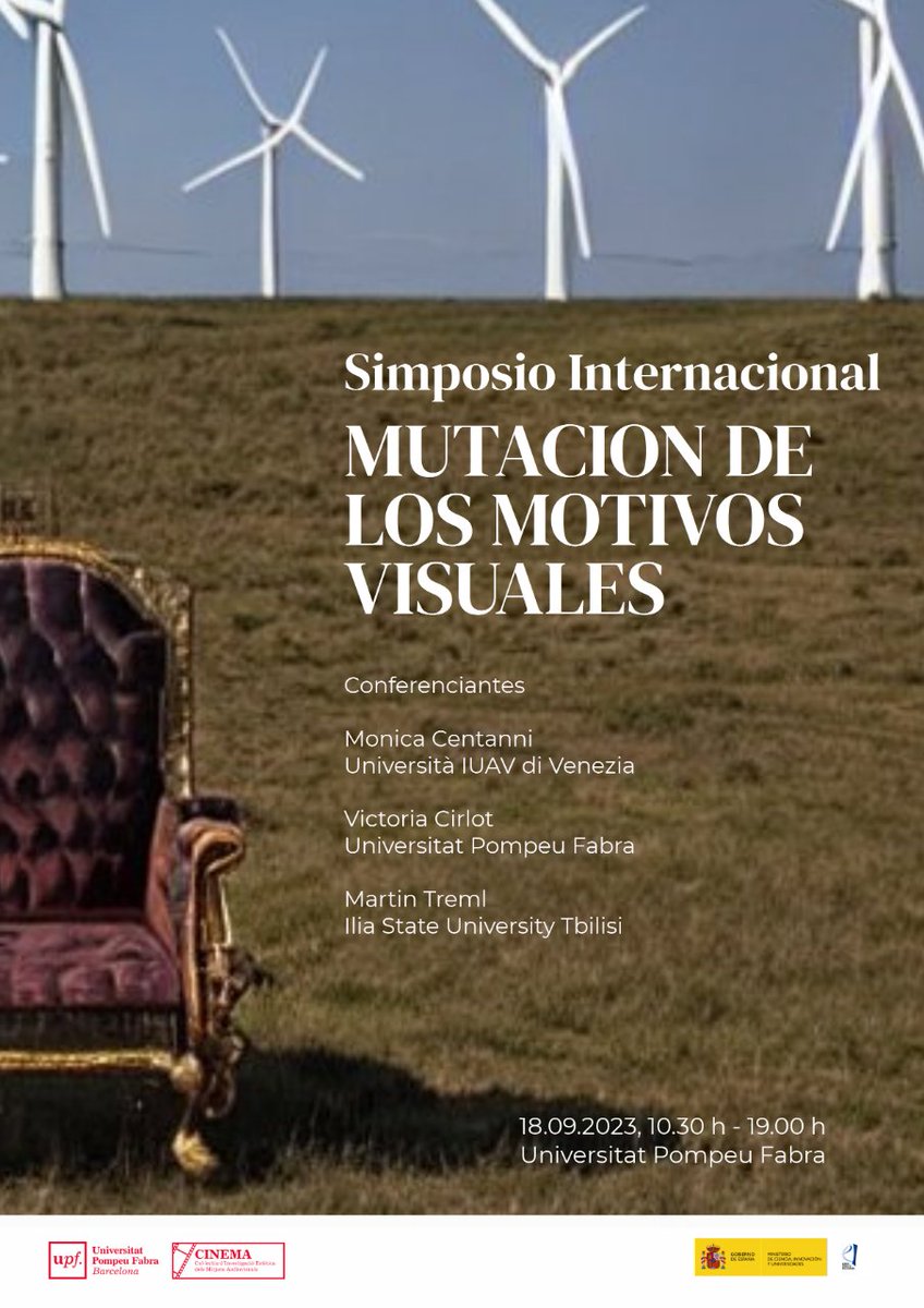 comunicacioUPF's tweet photo. Descobreix el fascinant món dels motius visuals i la seva evolució! Et convidem a participar en el Simposi Internacional "Metodologías y Mutaciones de los Motivos Visuales" organitzat pel grup CINEMA amb el suport del projecte #MuMovep 👉 https://t.co/PFpIFkB32Y https://t.co/NTEBjiPnt7