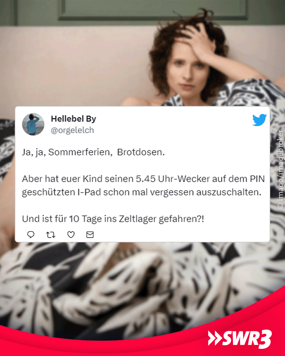 swr3's tweet image. Kleiner Reminder: #Brotdosen aus dem #Schulranzen holen und aktuell unnötige #Wecker ausstellen! 😆