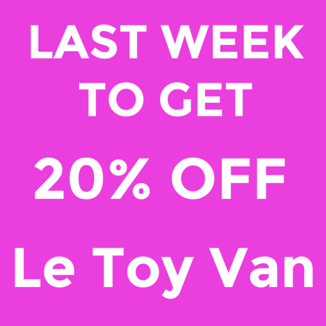We currently have at least 20% off all our current stock of Le Toy Van. 

Our offer ends this Sunday 7th August. So, if you do want to take advantage of this amazing offer, grab your chance now!

You can visit our huge Summer Sale @ woodbeenice.co.uk
.
.
....