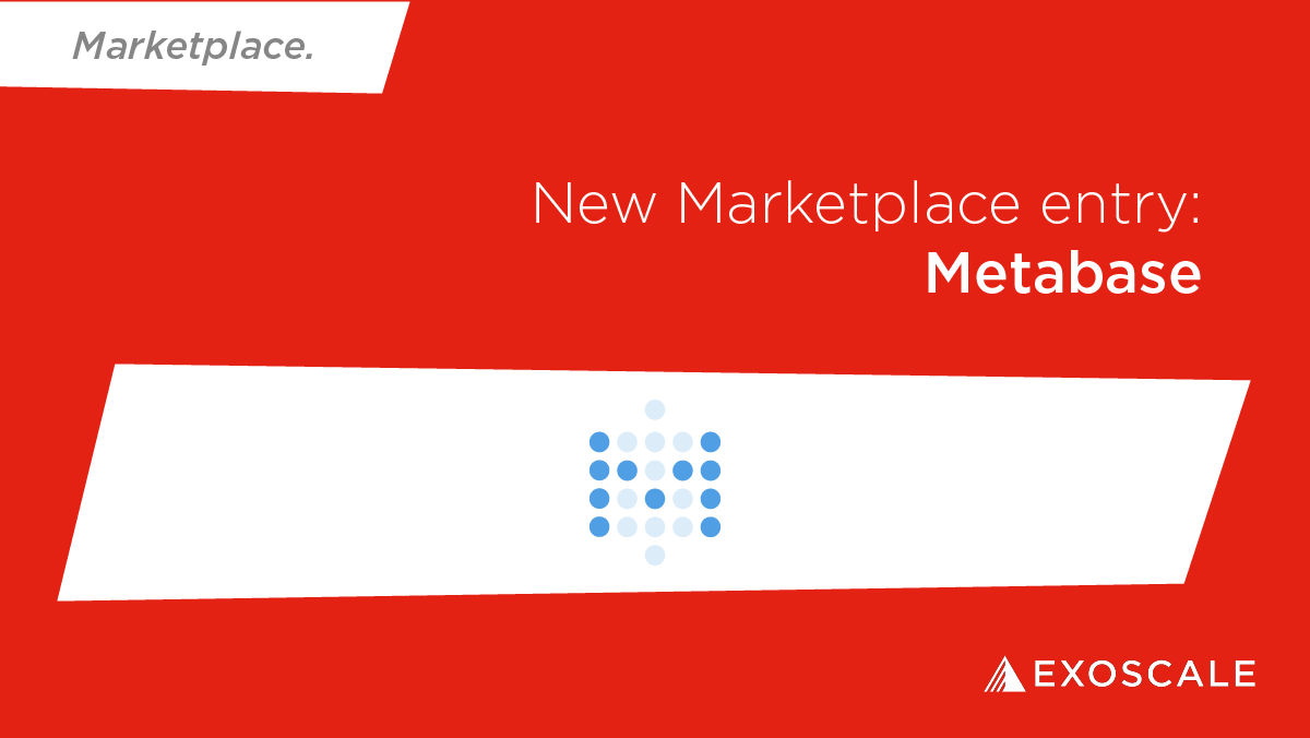 Turn your #data into meaningful insights. With our new marketplace service #Metabase you can now easily query, visualize, and share data to make reliable data-driven decisions. Learn more: changelog.exoscale.com/en/marketplace… The service is provided and managed by @glasskube.