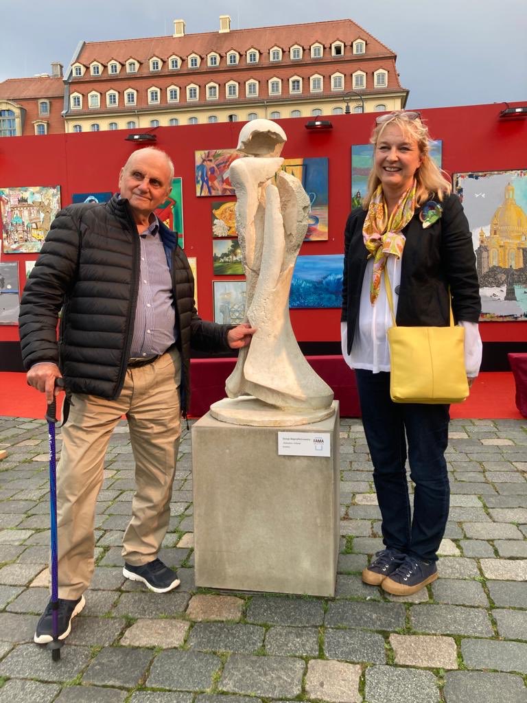 Coventry Dresden Exchange (@coventrydresden) on Twitter photo Happy to report that George Wagstaffe and Michala Gyetvai have arrived in #Dresden today. Here they are with George's sculpture at the FAMA Skulptura on Neumarkt, Dresden! <a href="/palaissommer/">Sommer in Dresden</a> Happy to report that George Wagstaffe and Michala Gyetvai have arrived in #Dresden today. Here they are with George's sculpture at the FAMA Skulptura on Neumarkt, Dresden! <a href="/palaissommer/">Sommer in Dresden</a>