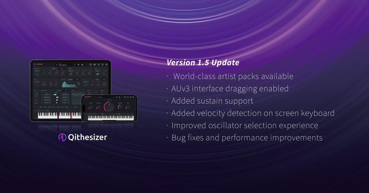 Robkoo_Official's tweet image. 📢Introducing Qithesizer 1.5: World-class artist packs available! Leftfield bass, future garage... Update now to elevate your sound crafting with a collection of 49 new patches in various genres!
#update #softsynth #sounddesign #daw #logicpro #garageband #synthesizer #qithesizer