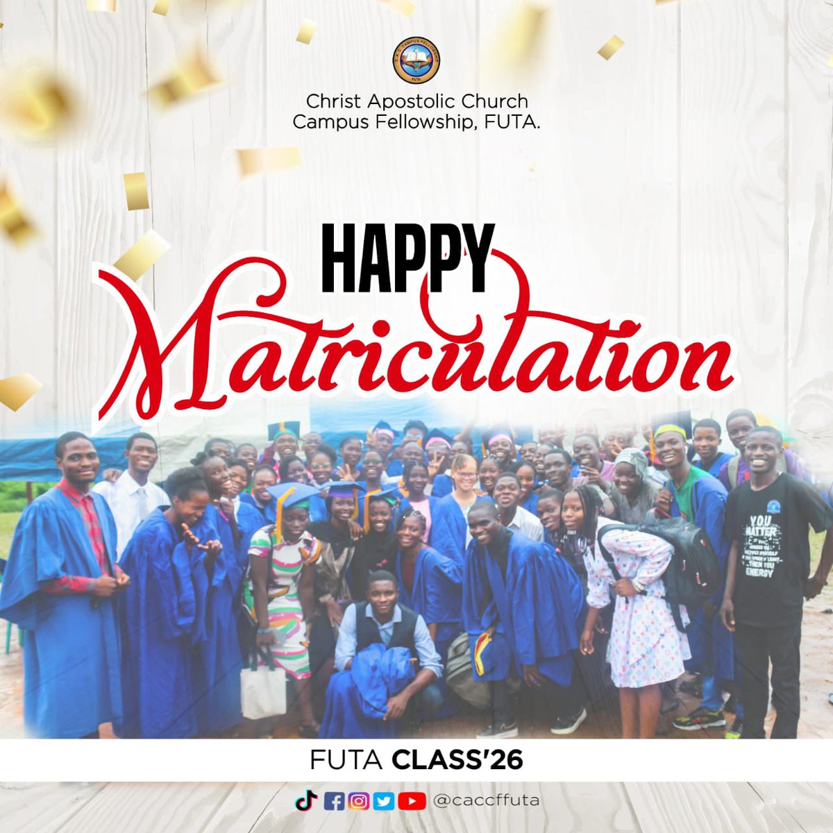 caccffuta_'s tweet photo. All Glory to God. Congratulations to all GIANT Freshers.
We pray the lord who has started the good work will finish it
#caccf #caccffuta #futa #matriculation https://t.co/53H3AT7AvF