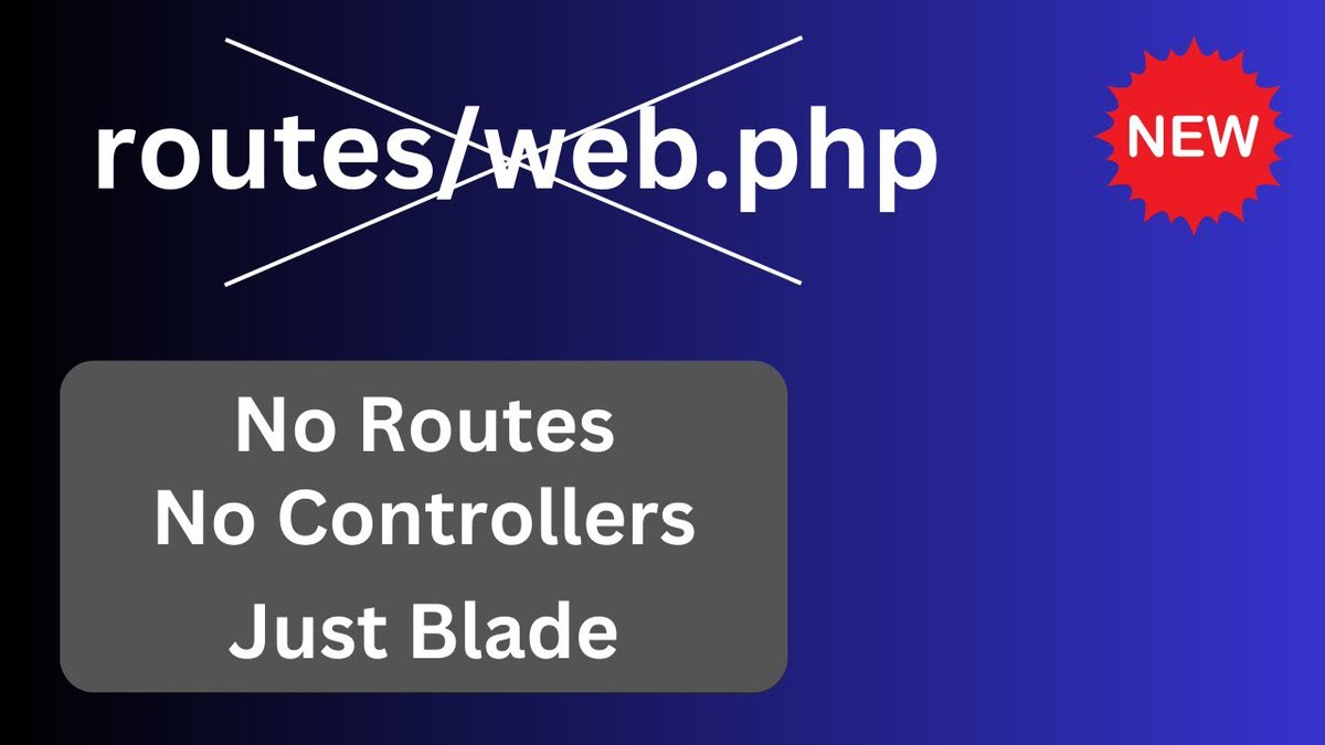 DailyLaravel's tweet image. NEW Video! 

NEW Laravel Folio: Pages Without Routes? - YouTube youtube.com/watch?v=43qzkM…
