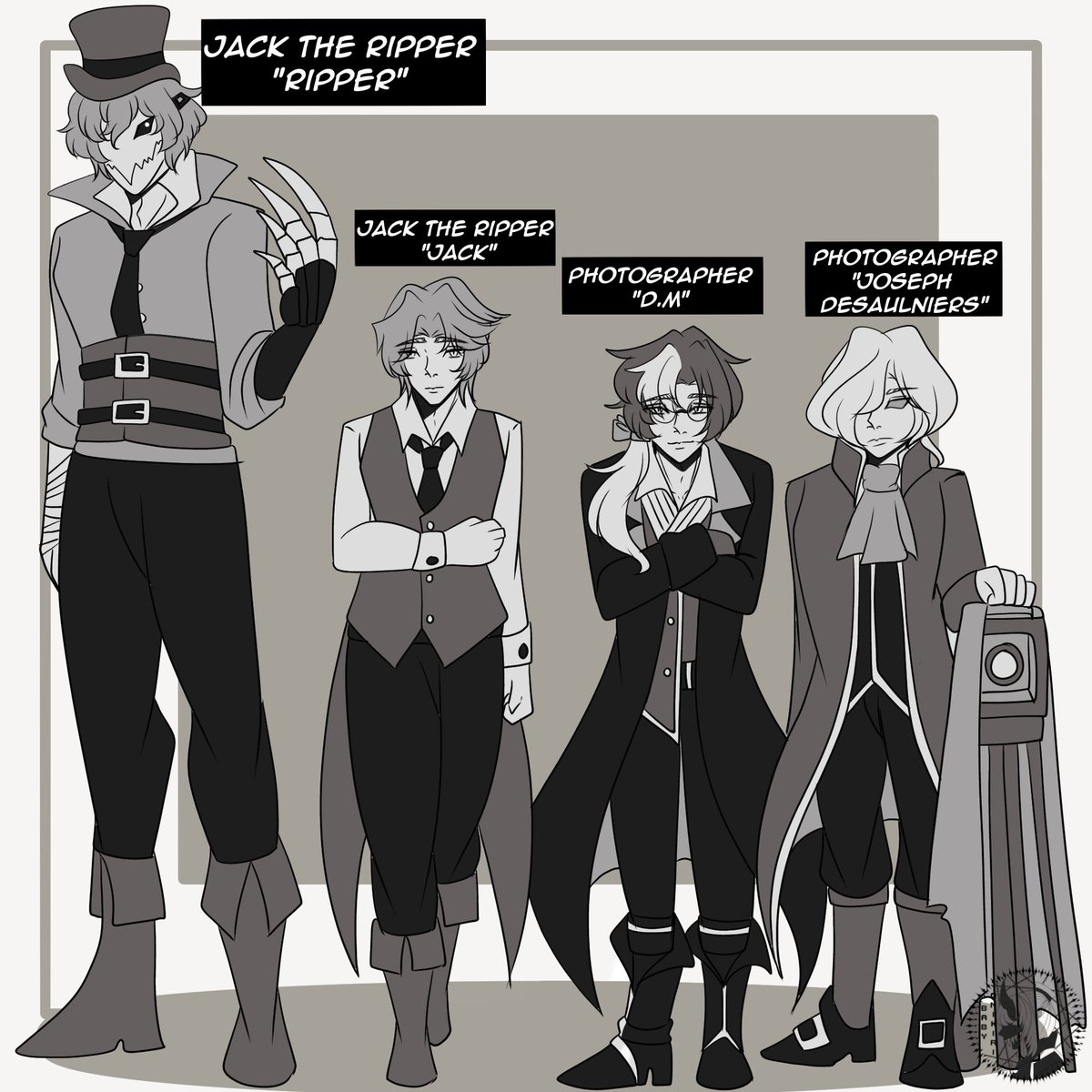 Baby_Onikiri's tweet photo. Manor AU. -Jack Day 8-
"Height"
RKGK mode. My apologies with the weird drawing style.
#リパジョゼ #jackjos #JackJos #Jackseph #jackseph #ripperjack #RipperJack #Ripper https://t.co/ok4K2tVjIu