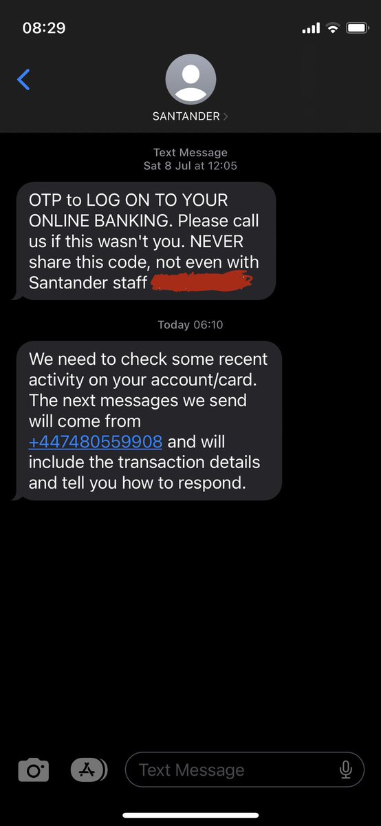 aidakiraya's tweet photo. @santanderukhelp received these texts this morning and not sure if they are genuine or not 🤔 https://t.co/TMNosptxNP