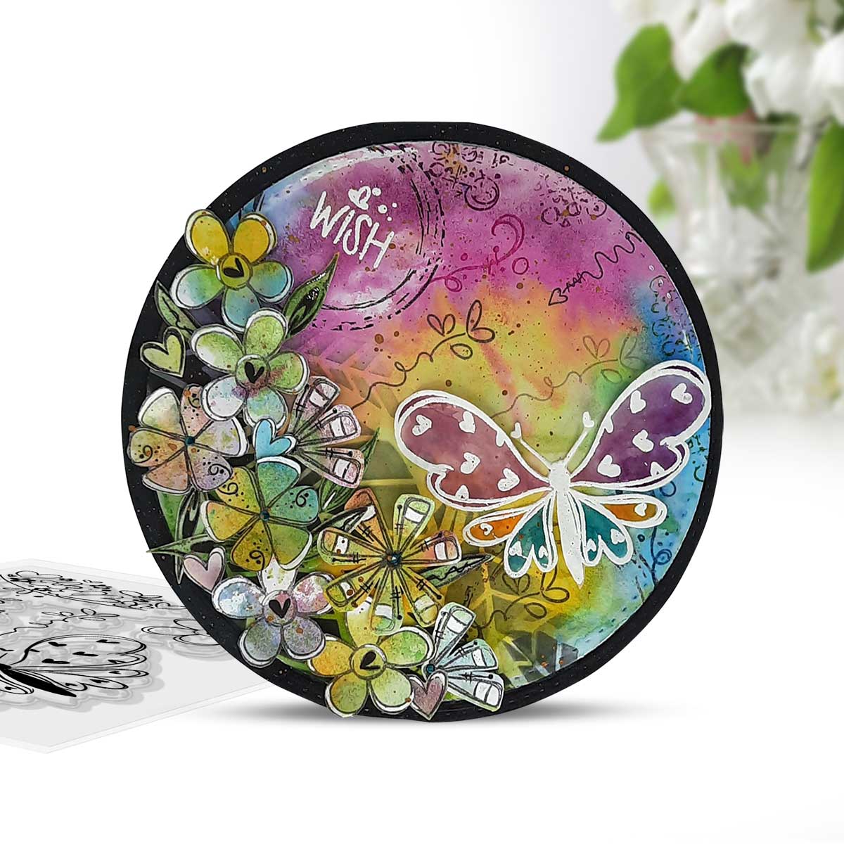 Polka_doodles's tweet photo. Create this colourful inky floral circle card with the Hearts and Flowers Stamp Soup - on SALE but hurry it's almost gone! #cardmaking #craft #crafty #crafts #handmadecards #scrapbooking #flowerstamp #craftstamps #cardmakingstamp #papercrafting https://t.co/yibmchgkqA https://t.co/TUEHSvHNfz
