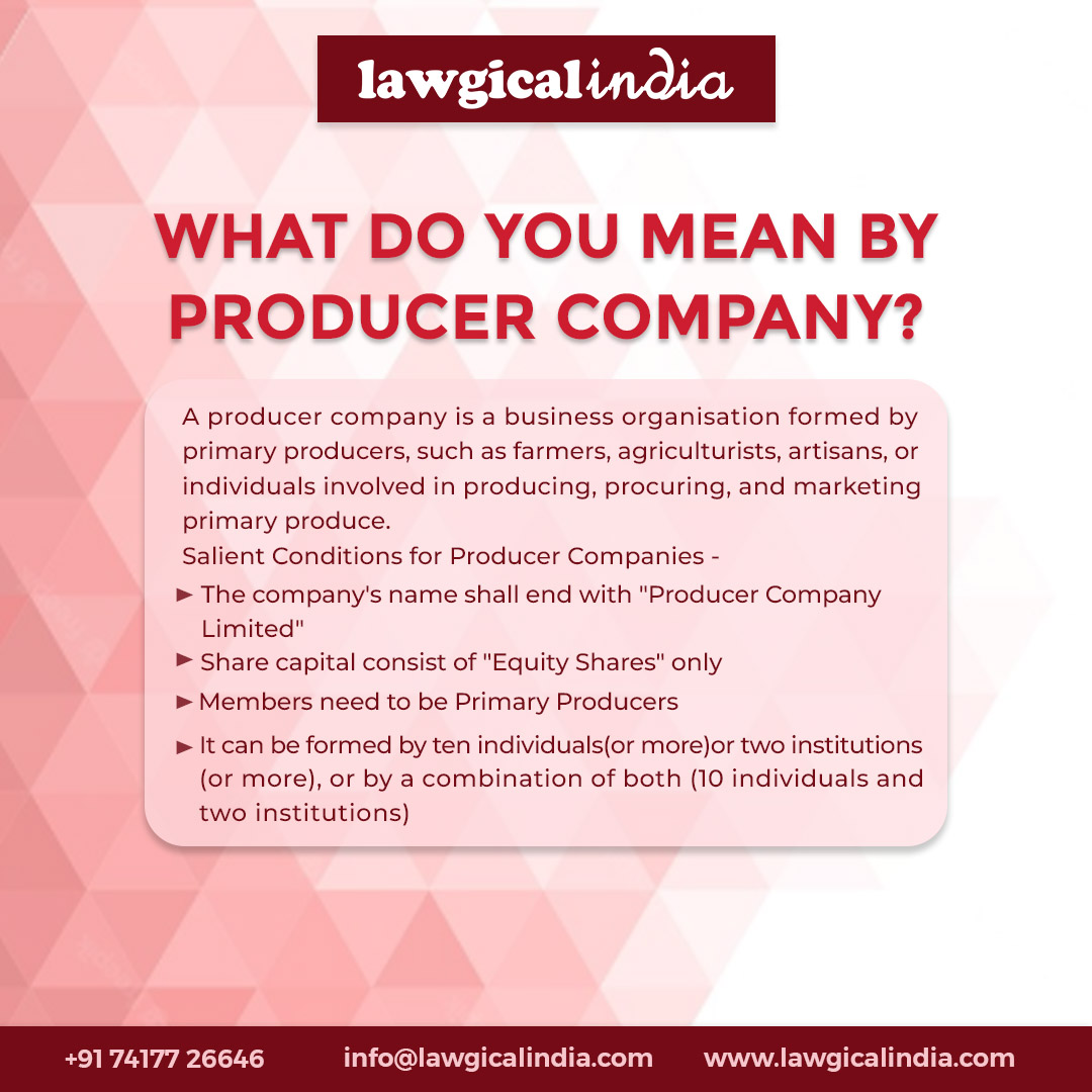 LawgicalInd's tweet photo. A #professionalsignature of #LawgicalIndia Pvt. Ltd. will help you sail through the #ProducerCompanyRegistration journey and meet your financial benefits seamlessly.
#producercompany #informative #business #company #equityshares #producers #tweet #marketing #production #Finance https://t.co/MzbM0XedK8