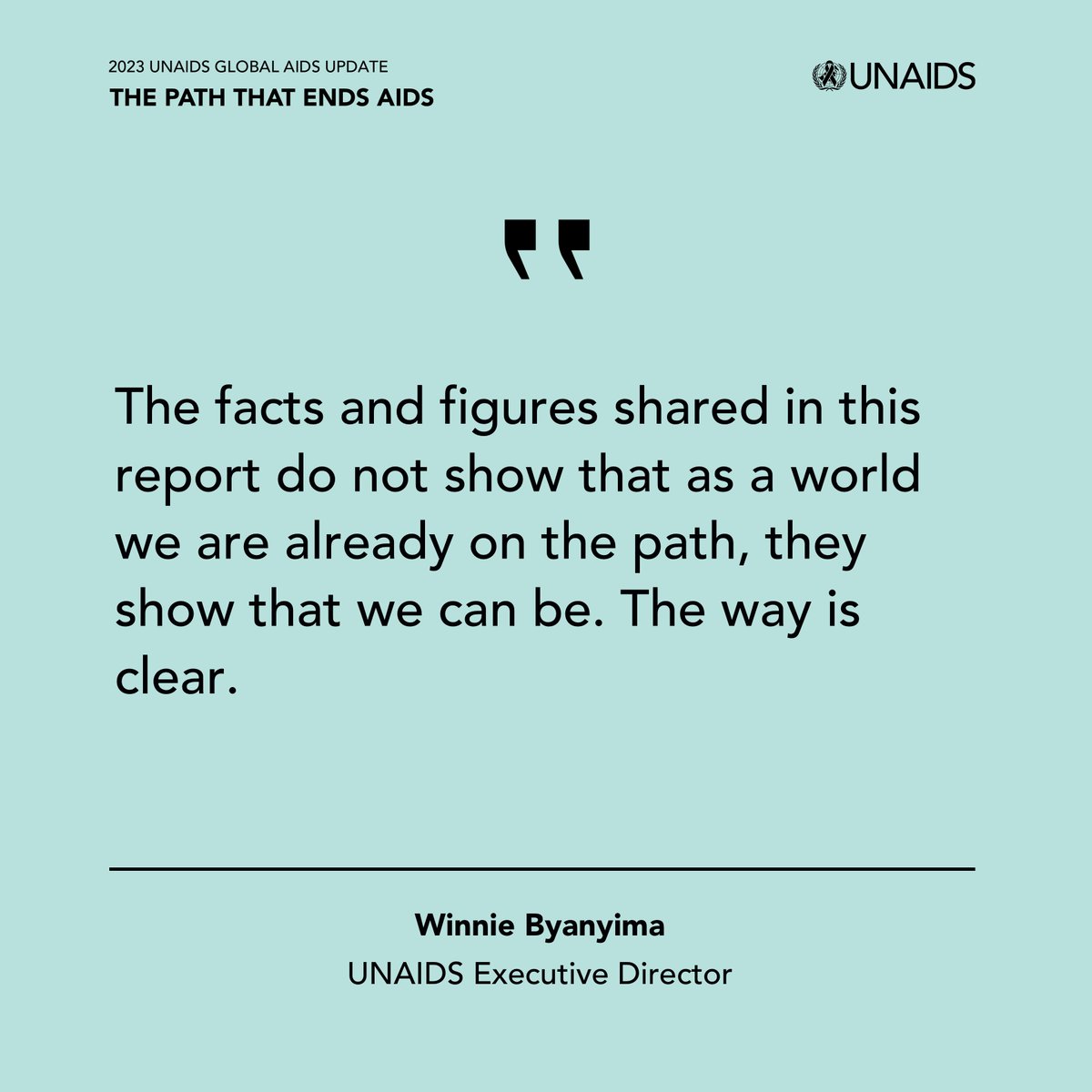 UNAIDS's tweet photo. Our report ‘The Path that Ends AIDS' shows that there is a clear path to #endAIDSby2030. 
This path will also help prepare for &amp; tackle future pandemics and advance progress towards achieving the #GlobalGoals.
Learn more: https://t.co/HV7dA3Cps7 https://t.co/TqPJabu3Bg