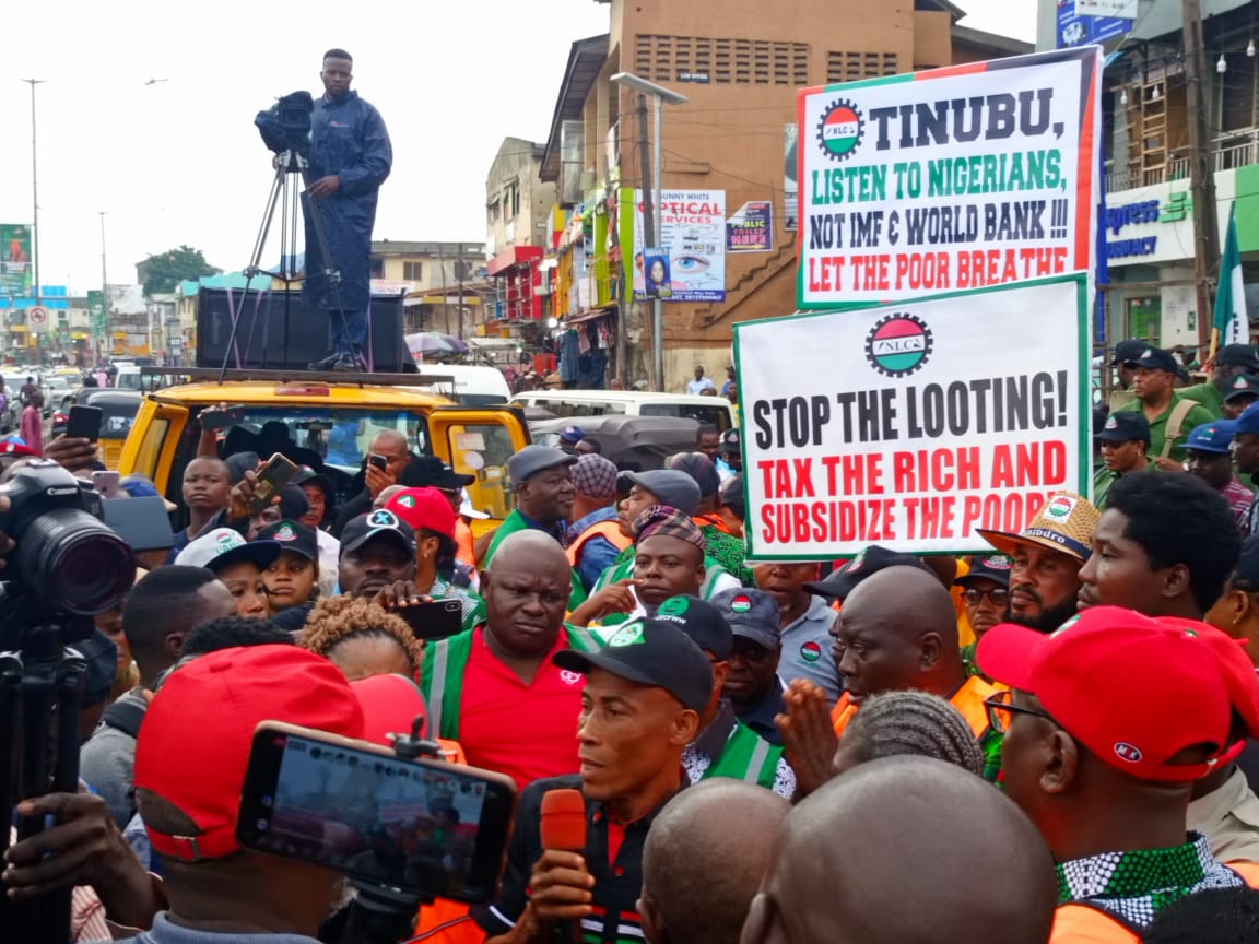 Nigerian workers in Lagos out on a protest. @NGRPresident @officialABAT