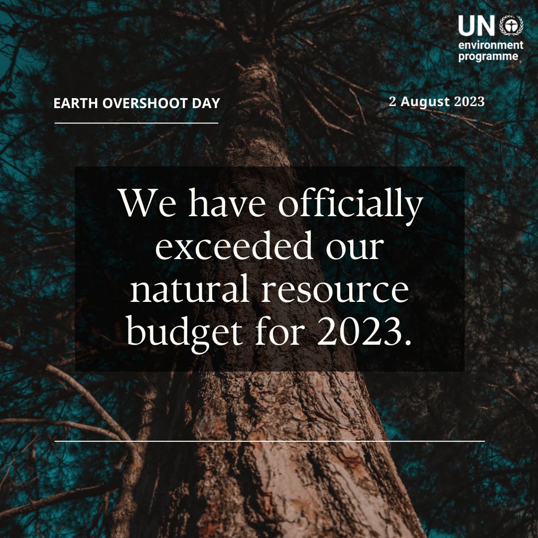 Nature's bank can deliver only so much.

This year's #EarthOvershootDay is a crucial reminder that humanity's demand for nature’s resources has exceeded the Earth's capacity to regenerate for the entire year.

We must put a stop to this trend & take action #ForNature.