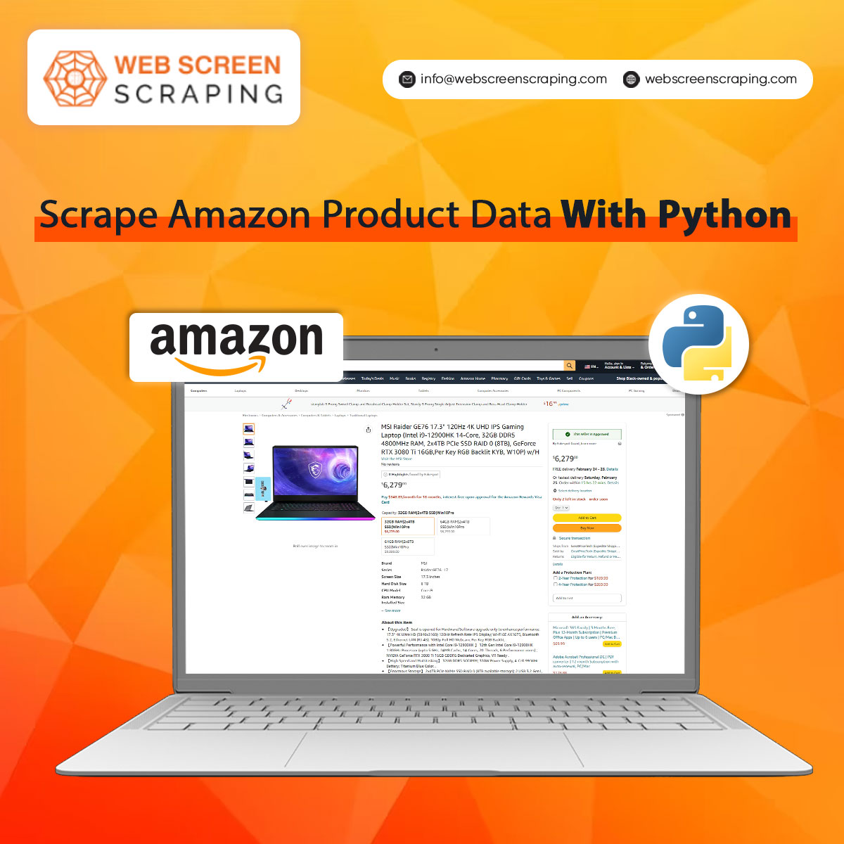 Unleash the power of Python with our guide on Amazon product data scraping! Discover valuable insights for your business!

webscreenscraping.com/how-to-scrape-…

#AmazonDataScraping #PythonGuide #amazonscrape #productdata #amazonproducts #pythonscript #webcrawler #webscreenscraping