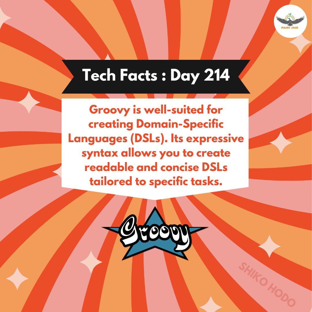 mahojase's tweet image. Tech Facts: Day 214
#groovy #groovyprogramming #groovyfacts #groovytechnical #coding #development #technicalcourse #coding #dailytechfacts #Mjit