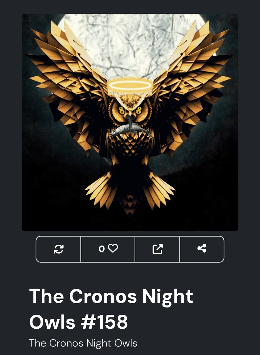 Marckselll's tweet photo. 🏖NFT SUMMER FEST 2023🏖

Day 11(11/30)

Win this amazing night owl NFT sponsored by @CronosNightOwls

Rules:
🏖 like and retweet
🏖 follow  @CronosNightOwls
🏖 tag 3 friends

Winner draw tomorrow.

@CronosNightOwls  #cronos

#nft #giveaway @EbisusBay https://t.co/OclO6wW2Fn