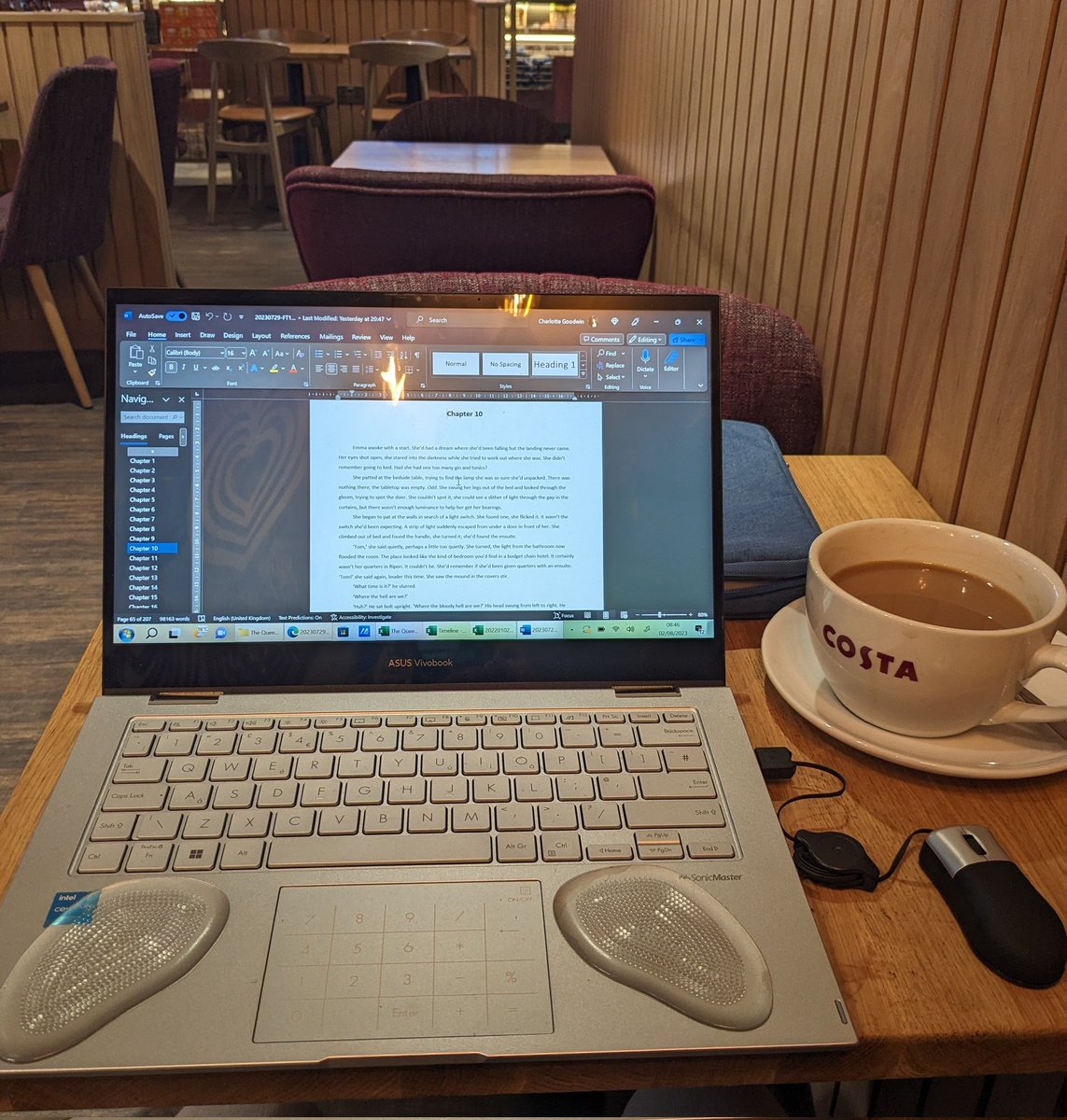 AuthorGoodwin's tweet photo. Didn't J.K. Rowling sit in Costa when she was writing Harry Potter?

Surely if I do it too I'll have her success 🤣🤣🤣 https://t.co/g4D6h4cRaI
