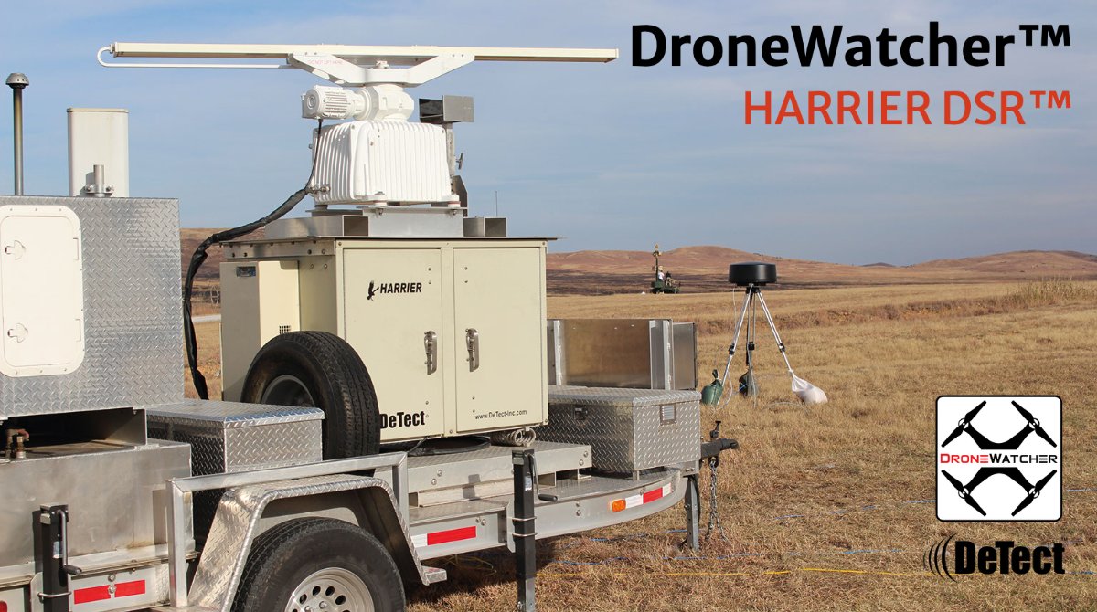 detect_inc's tweet photo. The HARRIER DSR™ detects and tracks uncontrolled, programmed drones flying on autopilot and interfaces with a wide range of ancillary sensors including video and DeTect third party interception technologies. Find out more here: https://t.co/8JLYtpeo6z

#Drone #DefenseSecurity https://t.co/gonCcs99JQ