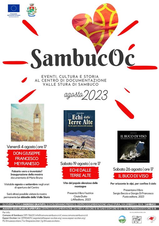EspaciOccitan's tweet photo. Da oggi iniziano le aperture guidate da parte di Espaci #Occitan del Centro di Documentazione di #Sambuco: vi attendono una mostra dedicata al Meyranesio e una permanente sulle Abbadie in Valle Stura, ed eventi culturali per tutto l'anno! @TerresMonviso #unionemontanavallestura https://t.co/jNxRRQ71yP