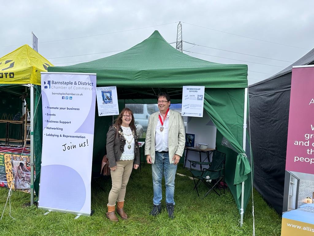 Bill Blythe (@billpetroc) on Twitter photo Delighted to be representing <a href="/BarnstapleCofC/">Barnstaple Chamber</a> and <a href="/PetrocOfficial/">Petroc</a> today. Lovely to see Cllr Julie Hunt, Chair <a href="/ndevoncouncil/">North Devon Council</a> at the chamber stand <a href="/northdevonshow/">North Devon Show</a> Delighted to be representing <a href="/BarnstapleCofC/">Barnstaple Chamber</a> and <a href="/PetrocOfficial/">Petroc</a> today. Lovely to see Cllr Julie Hunt, Chair <a href="/ndevoncouncil/">North Devon Council</a> at the chamber stand <a href="/northdevonshow/">North Devon Show</a>