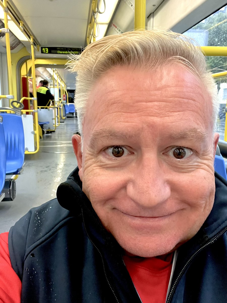 Up early for Boccia. It’s raining in Köln (Cologne). No buses today but the tram is ok, but wasn’t accessible. Two kindly locals lifted my scooter on, stayed on the tram and then got it off. Saved the day! #WDG2023 #KindnessOfStrangers #Boccia
