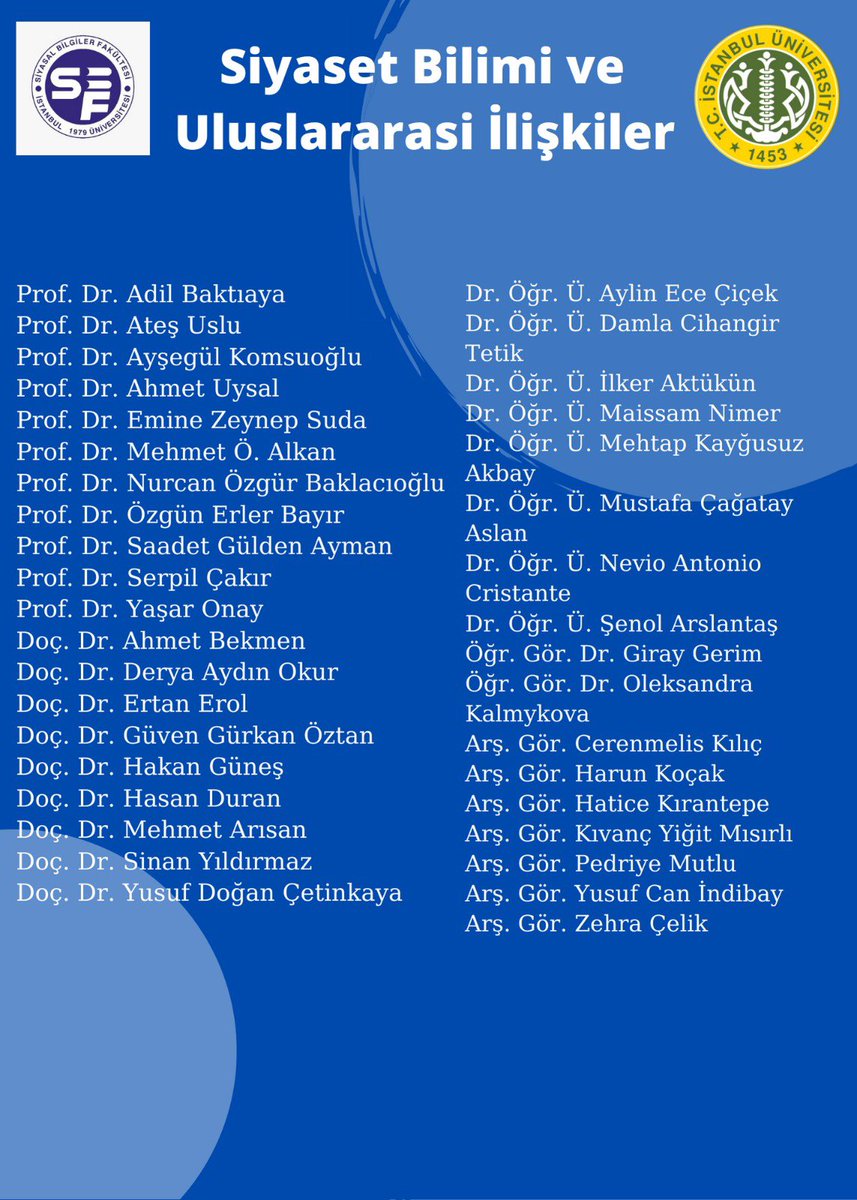 İstanbul Üniversitesi Siyasal Bilgiler Fakültesi tweet media