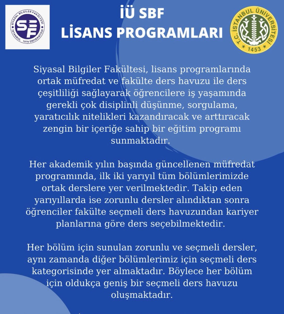 İstanbul Üniversitesi Siyasal Bilgiler Fakültesi tweet media