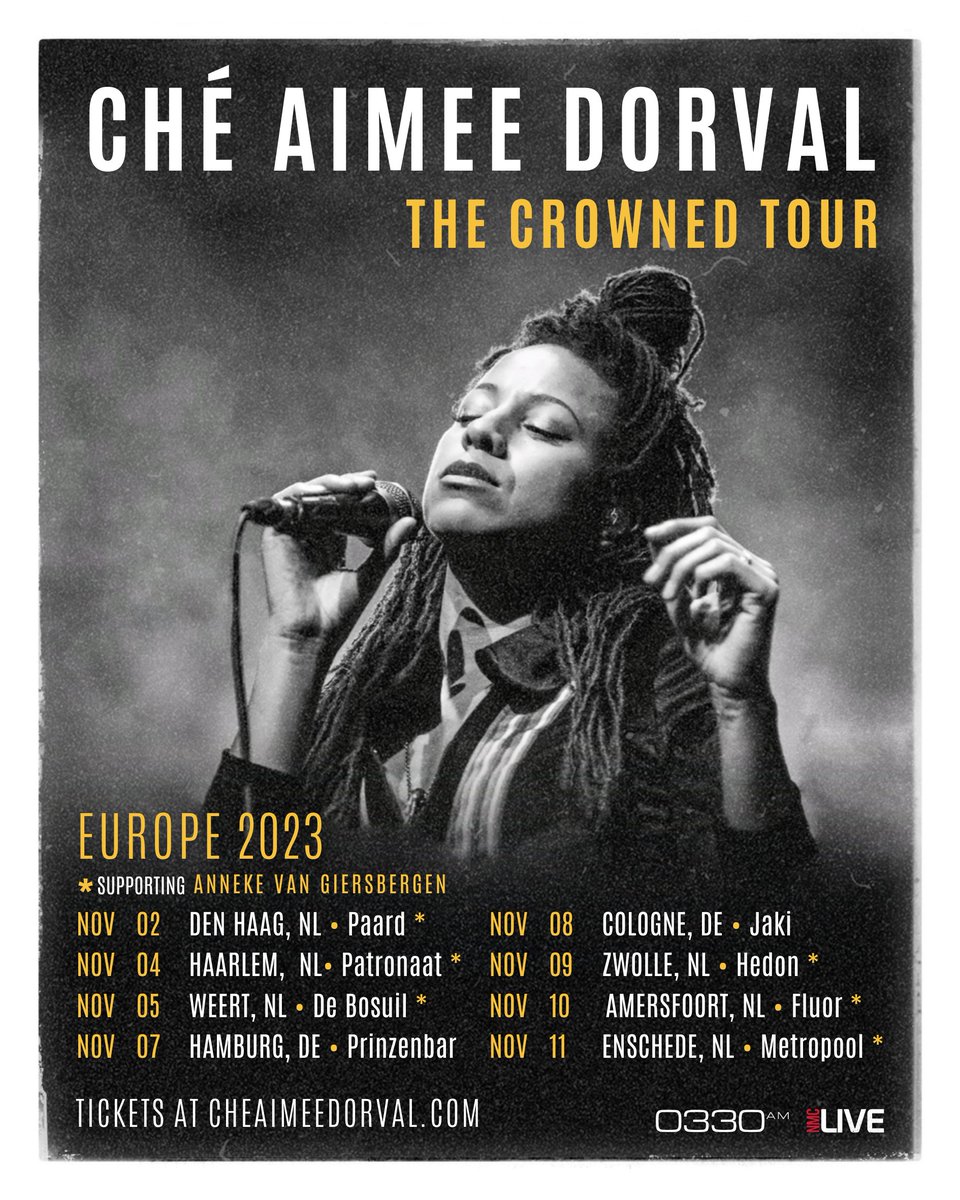 .@@CheAimee brings The Crowned Tour to Europe in November. German tickets on sale Friday 🇩🇪 10am/ 🇬🇧 9am myticket.de/de/che-aimee-d…