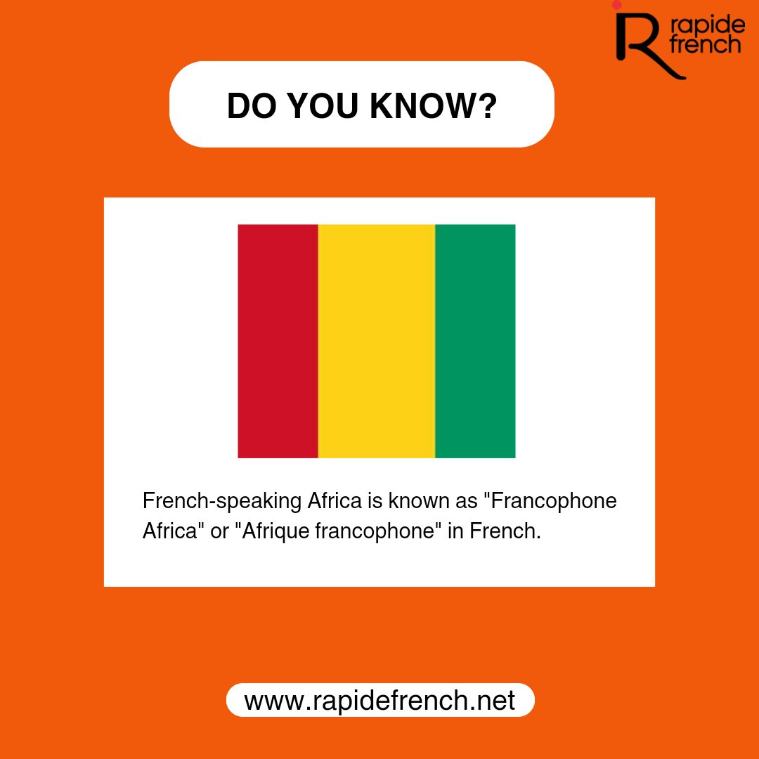 DID YOU KNOW?🤯

The term 'Francophone' is used to refer to African French speaking countries.

What francophone countries do you know?
#frenchfunfacts #frenchfacts #didyouknow #france🇫🇷 #explore #europe #french #frenchlanguage #frenchlearning #frenchclasses #rapidefrench #rapide
