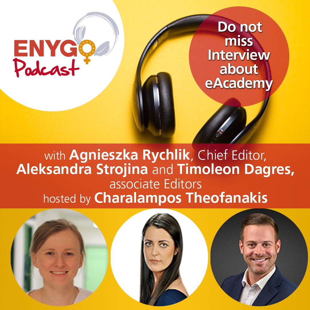 In this episode of Podcast Dr. Ch. Theofanakis discusses the present and the future of <a href="/ESGO_society/">ESGO</a> eAcademy with Chief Editor Dr. A. Rychlik and Associate Editors, Dr. A. Strojna and Dr. T. Dagres
ENYGO Podcast: buff.ly/43NlaoO 
ESGO eAcademy: buff.ly/3q1p4Nl