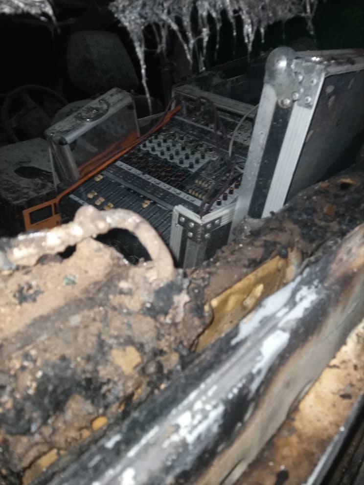 TunduALissu's tweet photo. My team's vehicle and PA system were vandalized by CCM thugs in Chato, Magufuli's hometown, last night. Their intentions are crystal clear: to terrorize us into cancelling our planned rallies in Chato District today. We refuse to be intimidated. We're on the road to Chato now! https://t.co/Cch0P6z7vF