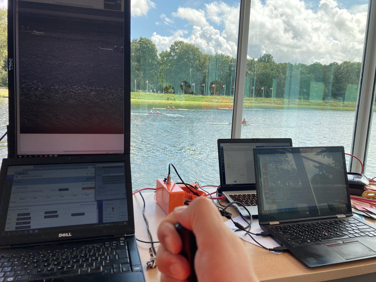Had a great time volunteering, doing the photo finish at the Coupe de la Jeunesse 2023 at the #Bosbaan, #Amsterdam. Great people behind the scenes and atmosphere. #FISA #worldrowing <a href="/WorldRowing/">World Rowing</a> #dehoop