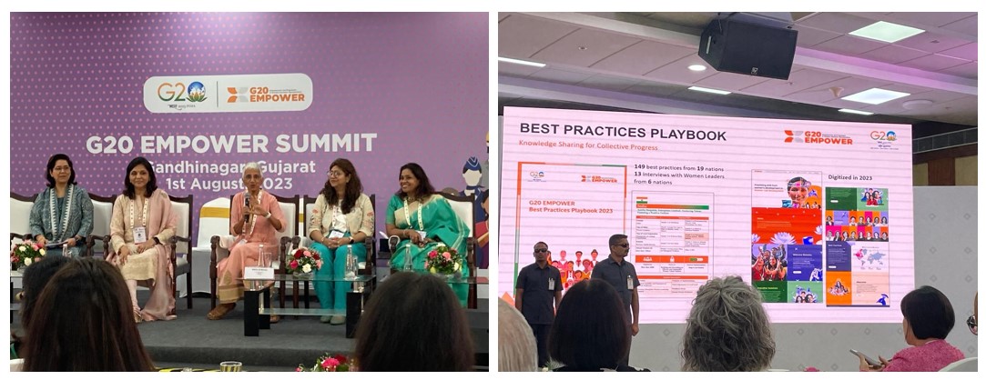 It was an honor to launch the Best Practices Playbook which is an outcome of India @g20empower presidency. @AccentureIndia took the initiative to digitize the Playbook giving it greater reach and access. Big thanks to @drsangitareddy @FICCI & WGs for a successful EMPOWER 2023.