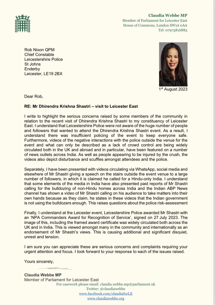 Claudia Webbe tweet media