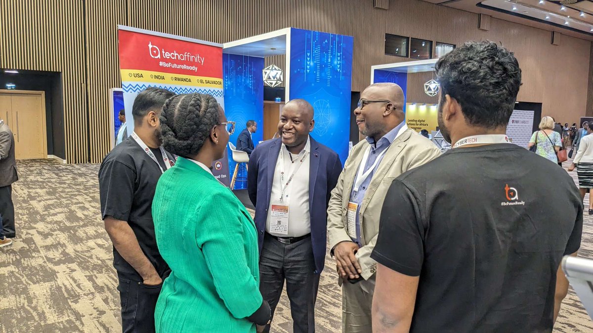 techaffinity's tweet photo. 🚀 Day 2 of #CyberTechAfrica is underway! 🌍 Join the tech enthusiasts, innovators, and cybersecurity experts as they delve deeper into the digital realm. Don't miss out on the latest trends, breakthroughs, and discussions shaping the future of cybersecurity! 

Stay connected, stay secure, and together, let's make Africa's digital future brighter than ever! 🌐🔒

#CyberTechAfrica #TechEvent #InnovationAfrica #DigitalFuture #BeFutureReady