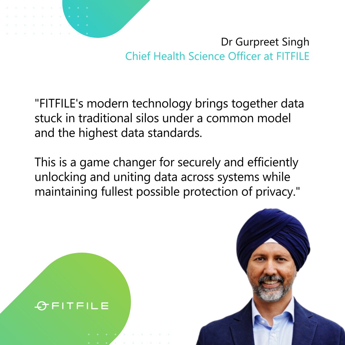 FITFILEGroup's tweet photo. How can we overcome data silos for true #data unification in the NHS? 

 Our Chief Health Science Officer Dr Gurpreet Singh highlights the importance of seamless integration, leveraging existing infrastructure, and uniting #healthdata across systems ⬇️ https://t.co/M2bcBZQwrW