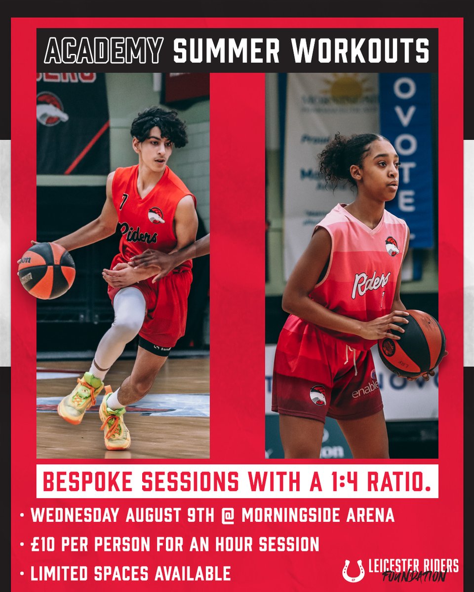 Leicester Riders Foundation (@ridersbf) on Twitter photo 🙌 Our <a href="/LRFAcademy/">Leicester Riders Foundation JNBL Academy</a> Workouts are back next Wednesday!
Click below to book your slot for our bespoke 1:4 ratio coached sessions ⤵️
booking.leicesterarena.co.uk/c/LZEmOKzmpW/t… 🙌 Our <a href="/LRFAcademy/">Leicester Riders Foundation JNBL Academy</a> Workouts are back next Wednesday!
Click below to book your slot for our bespoke 1:4 ratio coached sessions ⤵️
booking.leicesterarena.co.uk/c/LZEmOKzmpW/t…