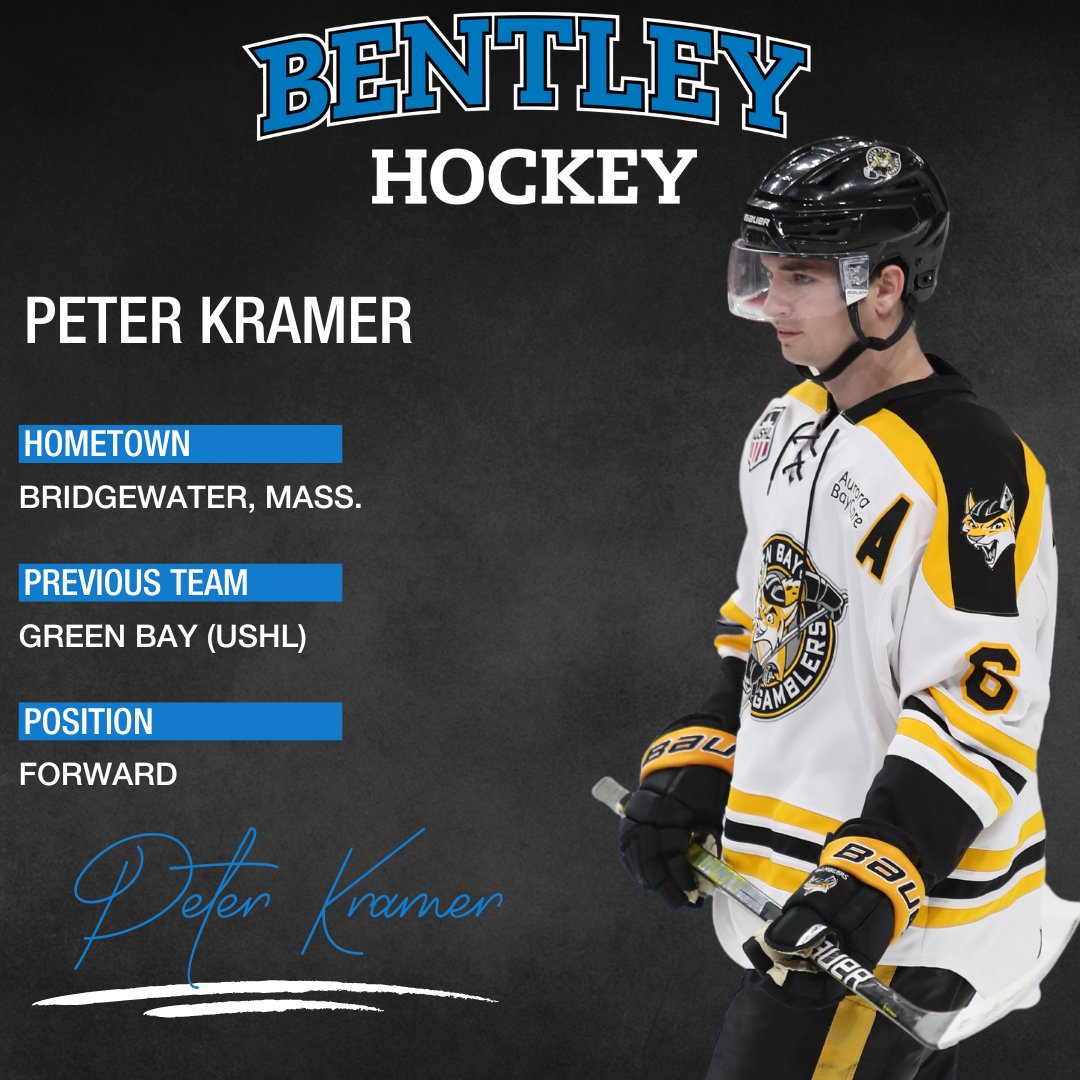 Massachusetts native staying close to home.

Bridgewater native Peter Kramer joins us this fall after two seasons in the USHL. 

Last season he was with Green Bay, served as assistant captain and helped them reach the league playoffs.

Welcome, Peter!