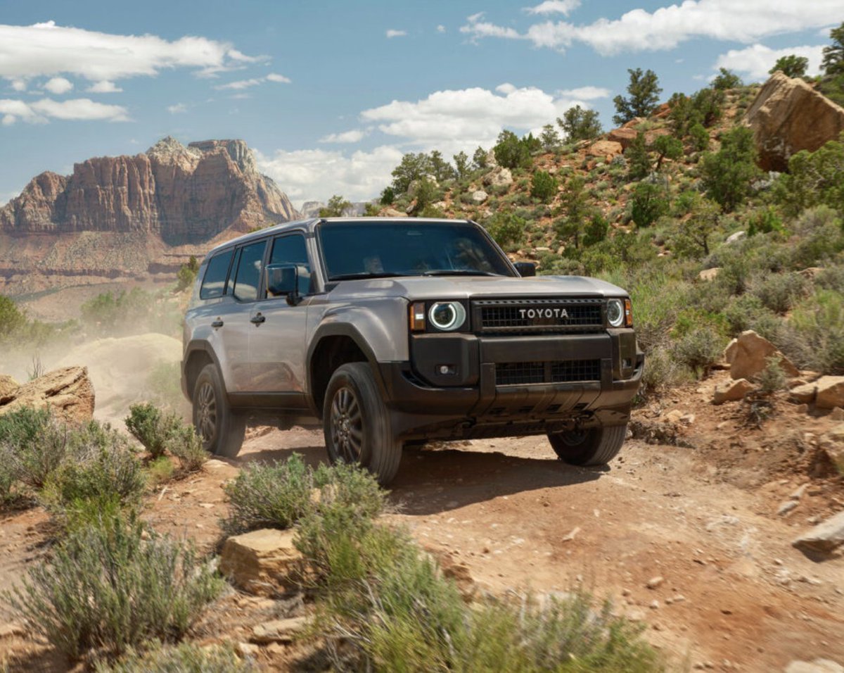 2024 @Toyota Land Cruiser Returns to its Origin Toyota’s longest-running nameplate returns to the North American market after a three-year hiatus and stays true to its heritage as a durable off-roader at a more accessible MSRP in the mid-$50,000 range