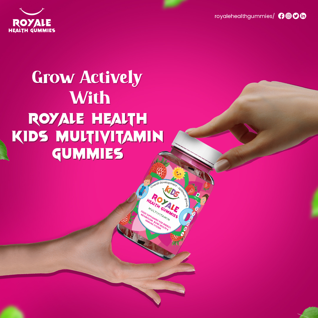 royalhealthg's tweet photo. "Boost your kids' health &amp; happiness with Royale Health Kids Multivitamin Gummies 🌈🍬 Packed with essential nutrients &amp; yummy flavors HealthyKids. #KidsHealth #WellnessForKids #VitaminsForKids #Parenting #Fitch #GrowingUpStrong #warning  #ChildhoodHealth #foxconn #HealthyHabits https://t.co/kn8kf1H8vF