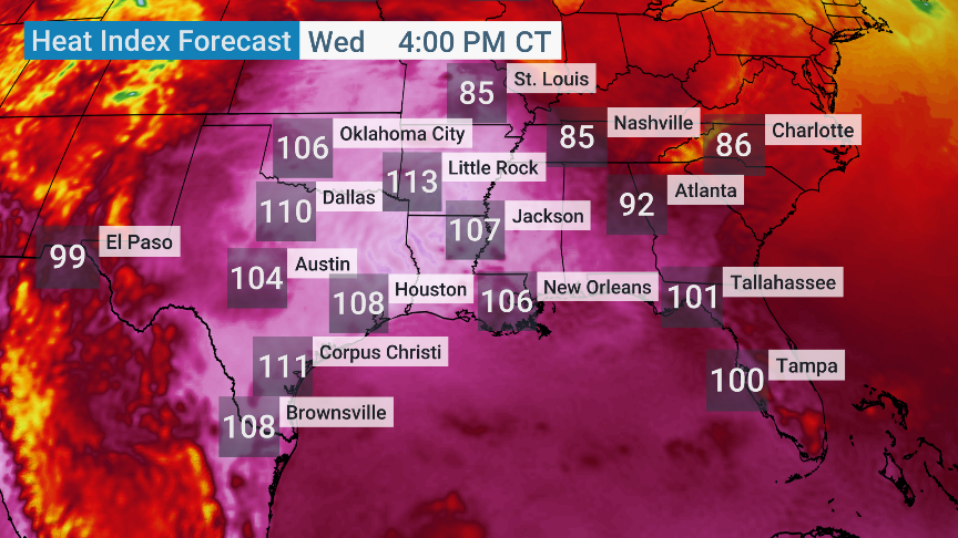 ScotPilie_Wx's tweet photo. Just the entire state of Louisiana under an Excessive Heat Warning...📷📷Heat Index 105-116 this afternoon. #Charbroiled https://t.co/HOyTV4UVcM